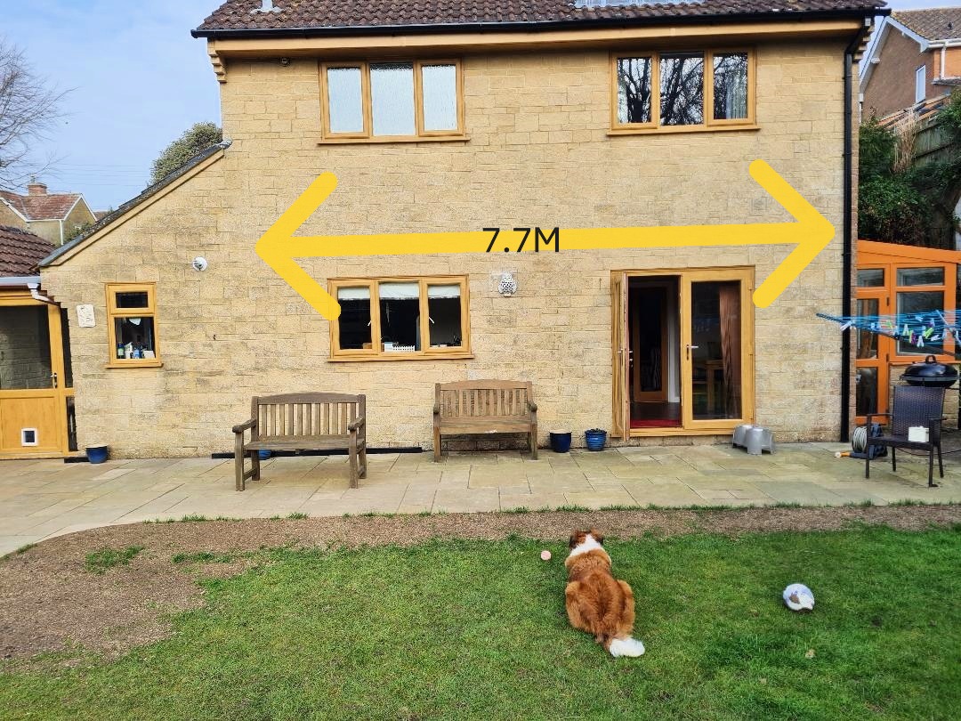 before image of a house for a veranda by all weather canopies